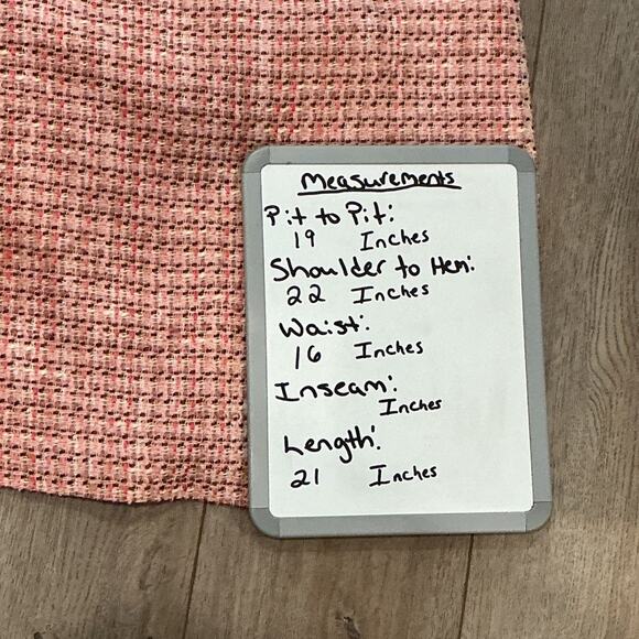 Logic Women’s Academia Career Pink Tweed Plaid Pencil Skirt Set Suit Size 10 - Picture 13 of 13